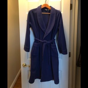 LL Bean Kids Fleece Robe XL fits like M women blue
